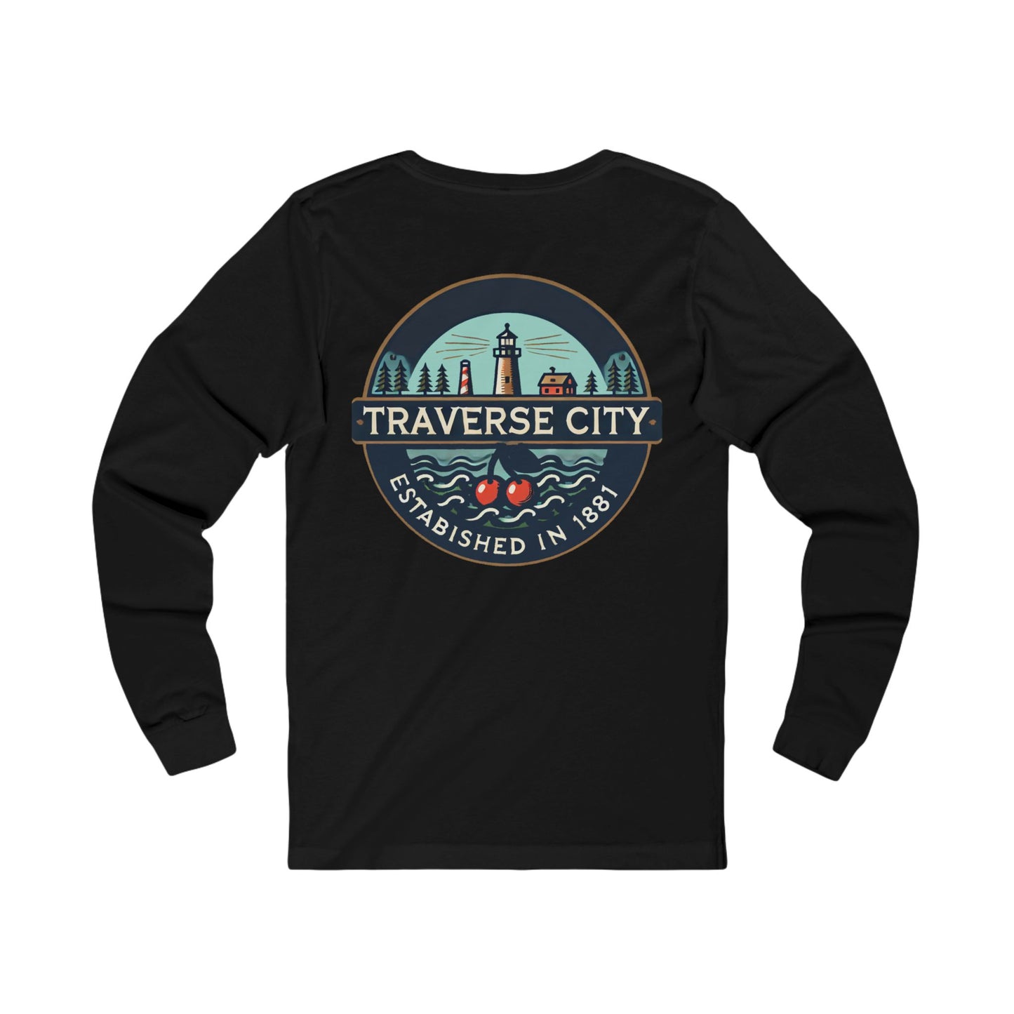 Vintage Traverse City Unisex Jersey Long Sleeve Tee