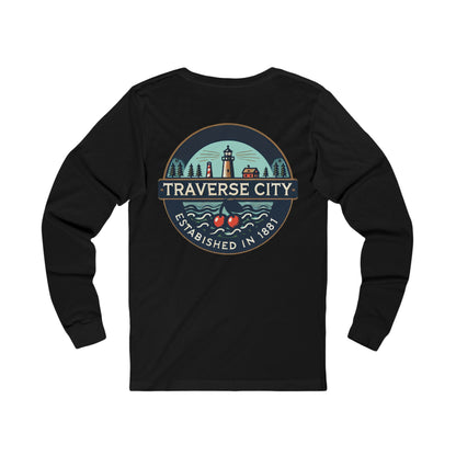 Vintage Traverse City Unisex Jersey Long Sleeve Tee
