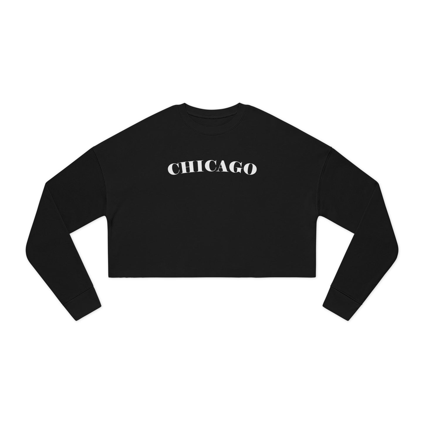Mystery Noir Chicago Skyline Sunset Women's Cropped Sweatshirt