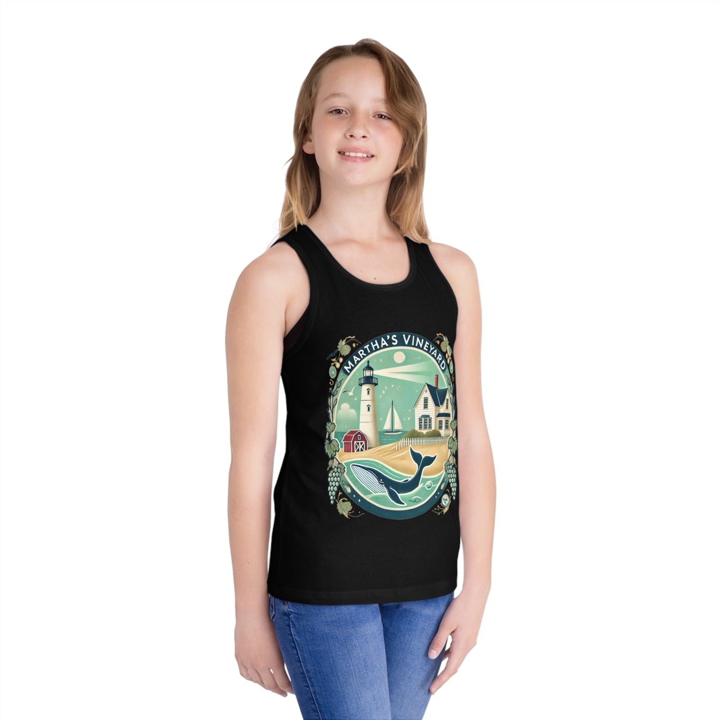 Vintage Martha's Vineyard Unisex Kids Jersey Tank Top