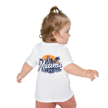 Retro Miami Unisex Baby Short Sleeve T-Shirt