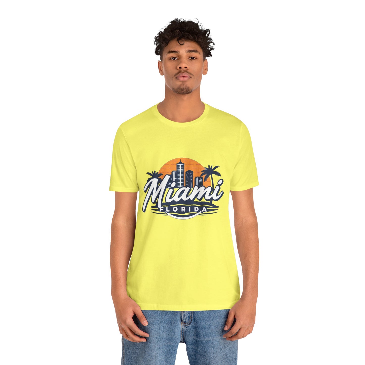 Retro Miami Unisex Jersey Short Sleeve Tee