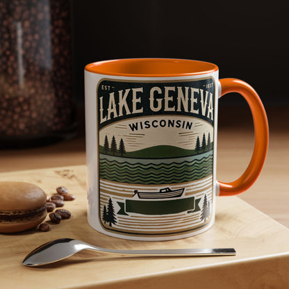 Vintage Lake Geneva Accent Coffee Mug