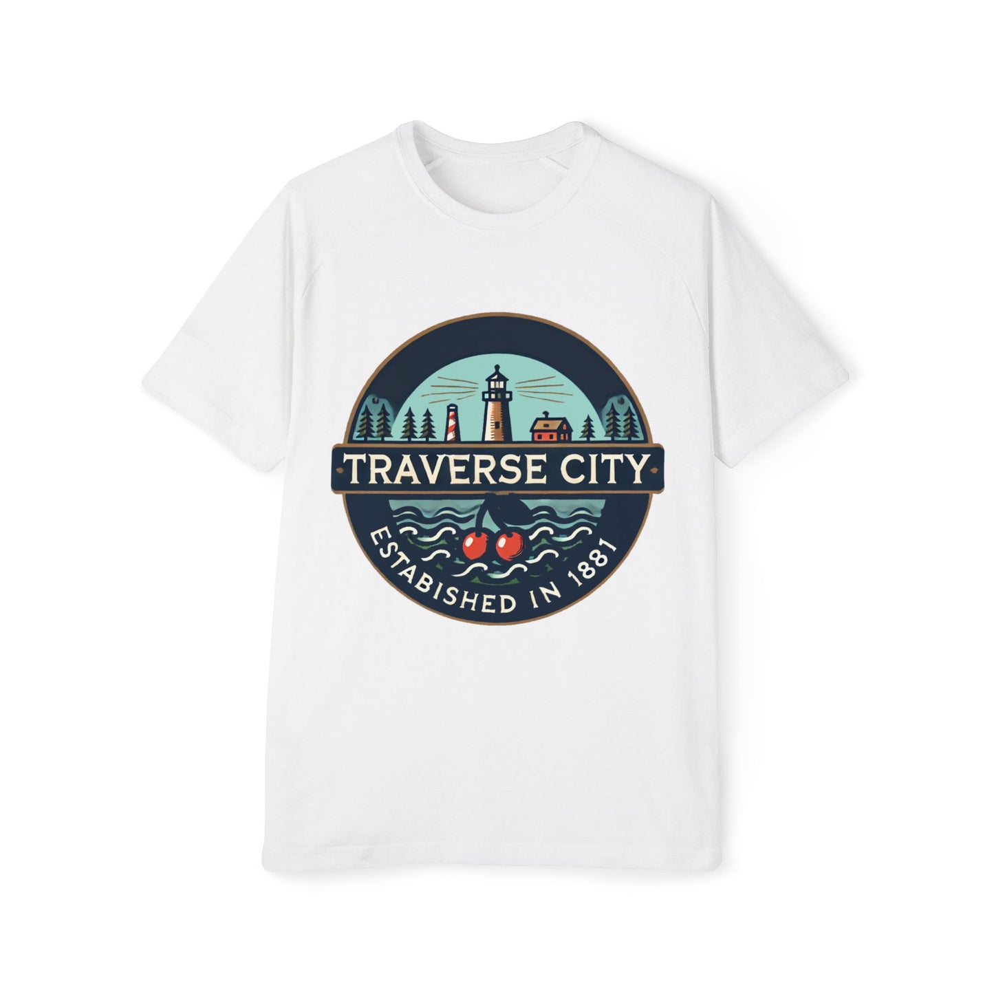 Vintage Traverse City Men's Raglan T-Shirt