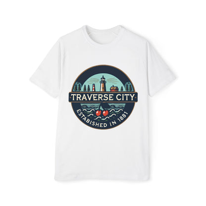 Vintage Traverse City Men's Raglan T-Shirt