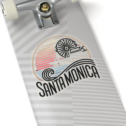 Vibrant Santa Monica Kiss-Cut Sticker