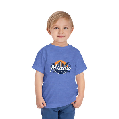 Retro Miami Unisex Toddler Short Sleeve Tee