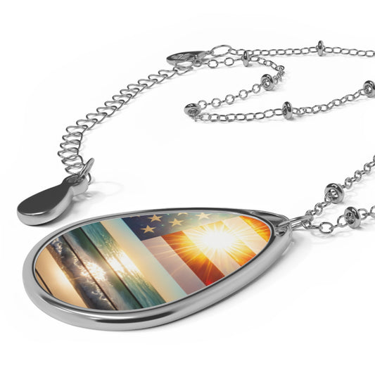 Memorial Silver Teardrop Pendant Necklace