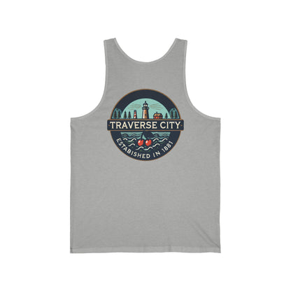 Vintage Traverse City Unisex Jersey Tank