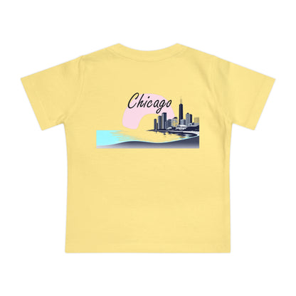 Elegant Chicago Skyline Unisex Baby Short Sleeve T-Shirt