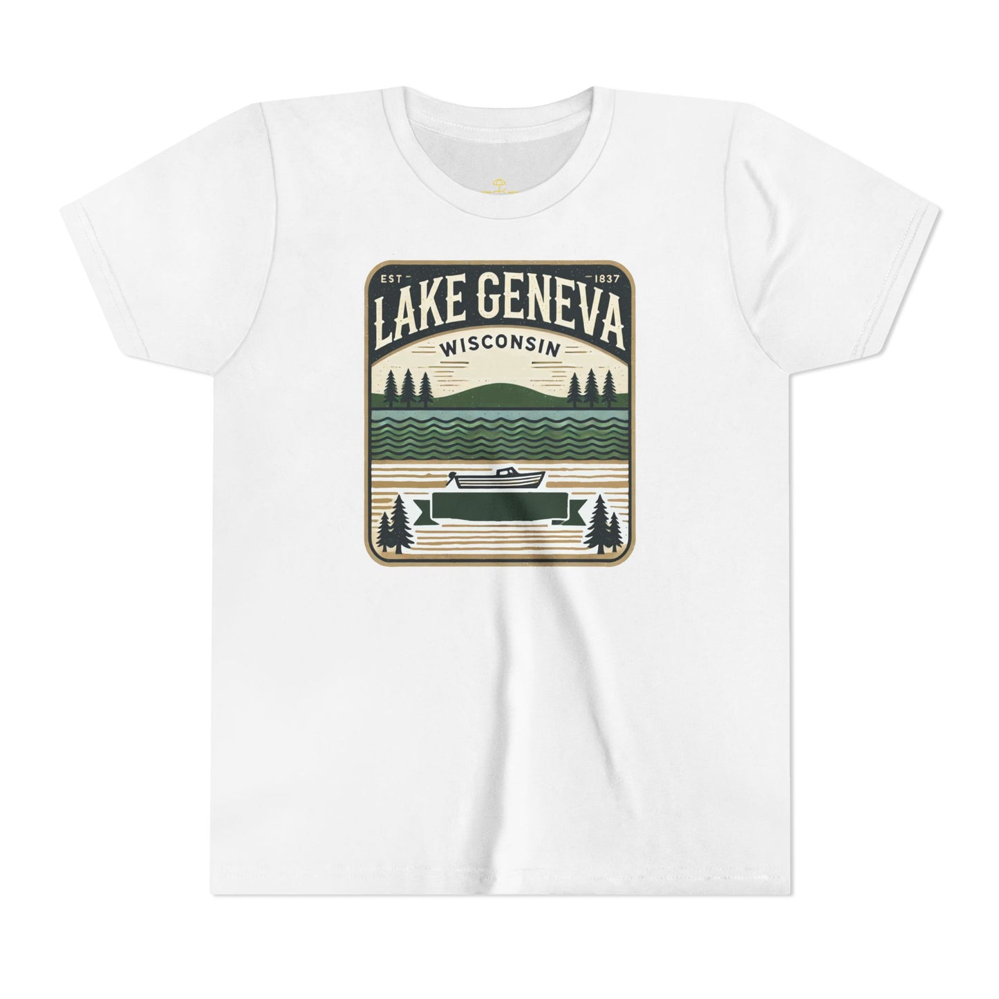 Vintage Lake Geneva Unisex Youth Short Sleeve Tee