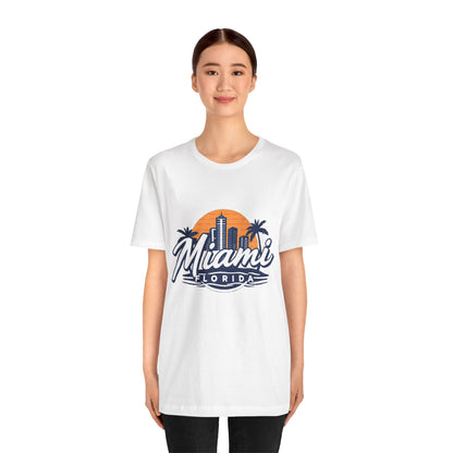 Retro Miami Unisex Jersey Short Sleeve Tee