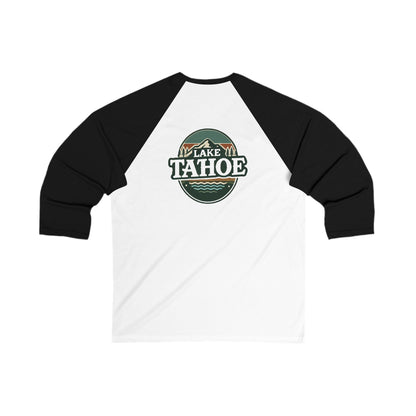 Vintage Lake Tahoe Men's 3/4 Sleeve Baseball Tee