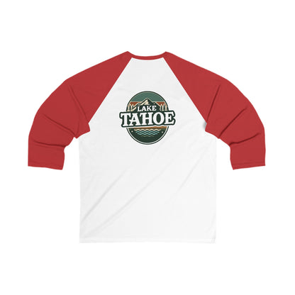 Vintage Lake Tahoe Men's 3/4 Sleeve Baseball Tee