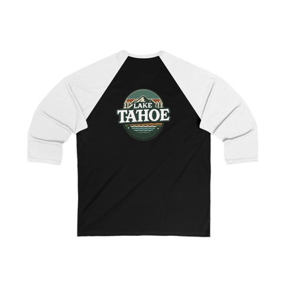 Vintage Lake Tahoe Men's 3/4 Sleeve Baseball Tee