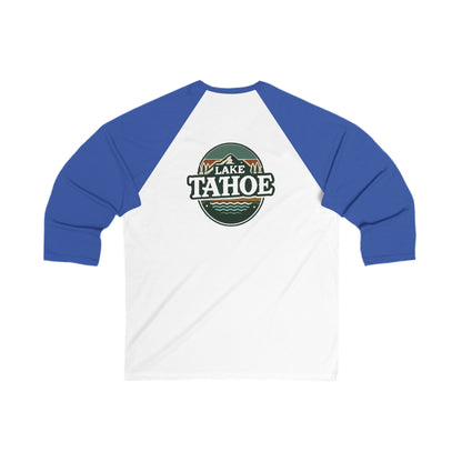 Vintage Lake Tahoe Men's 3/4 Sleeve Baseball Tee