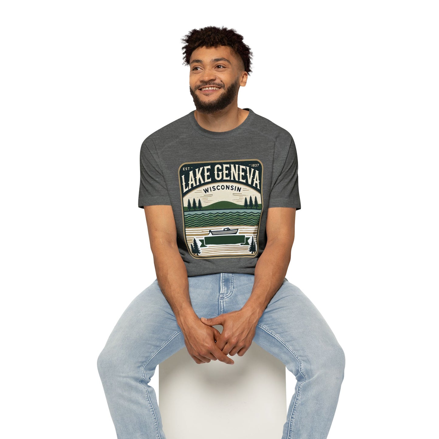 Vintage Lake Geneva Men's Raglan T-Shirt