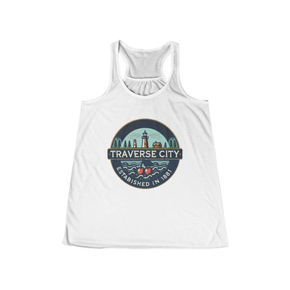 Vintage Traverse City Women's Flowy Racerback Tank