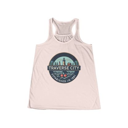 Vintage Traverse City Women's Flowy Racerback Tank