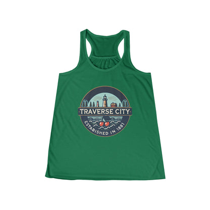 Vintage Traverse City Women's Flowy Racerback Tank