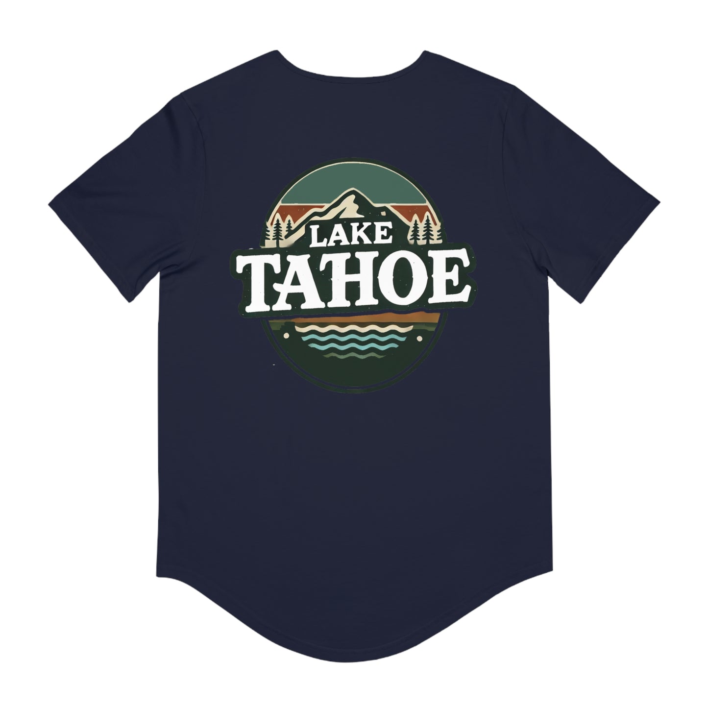 Vintage Lake Tahoe Men's Jersey Curved Hem Tee