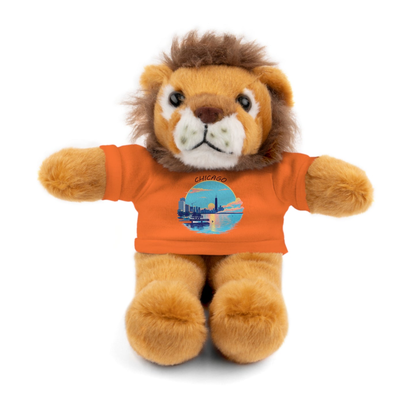 Retro Chicago Sunset Stuffed Animals with Tee