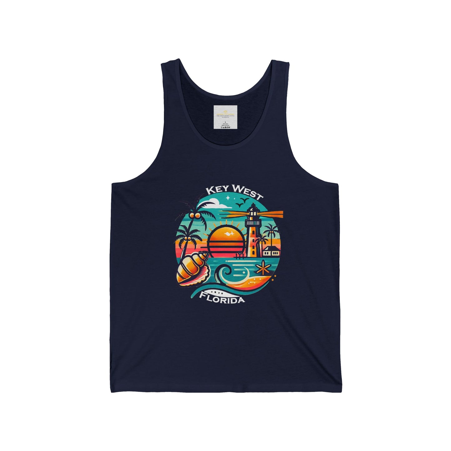 Vibrant Key West Unisex Jersey Tank