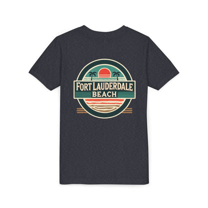 Vintage Fort Lauderdale Unisex Youth Short Sleeve Tee