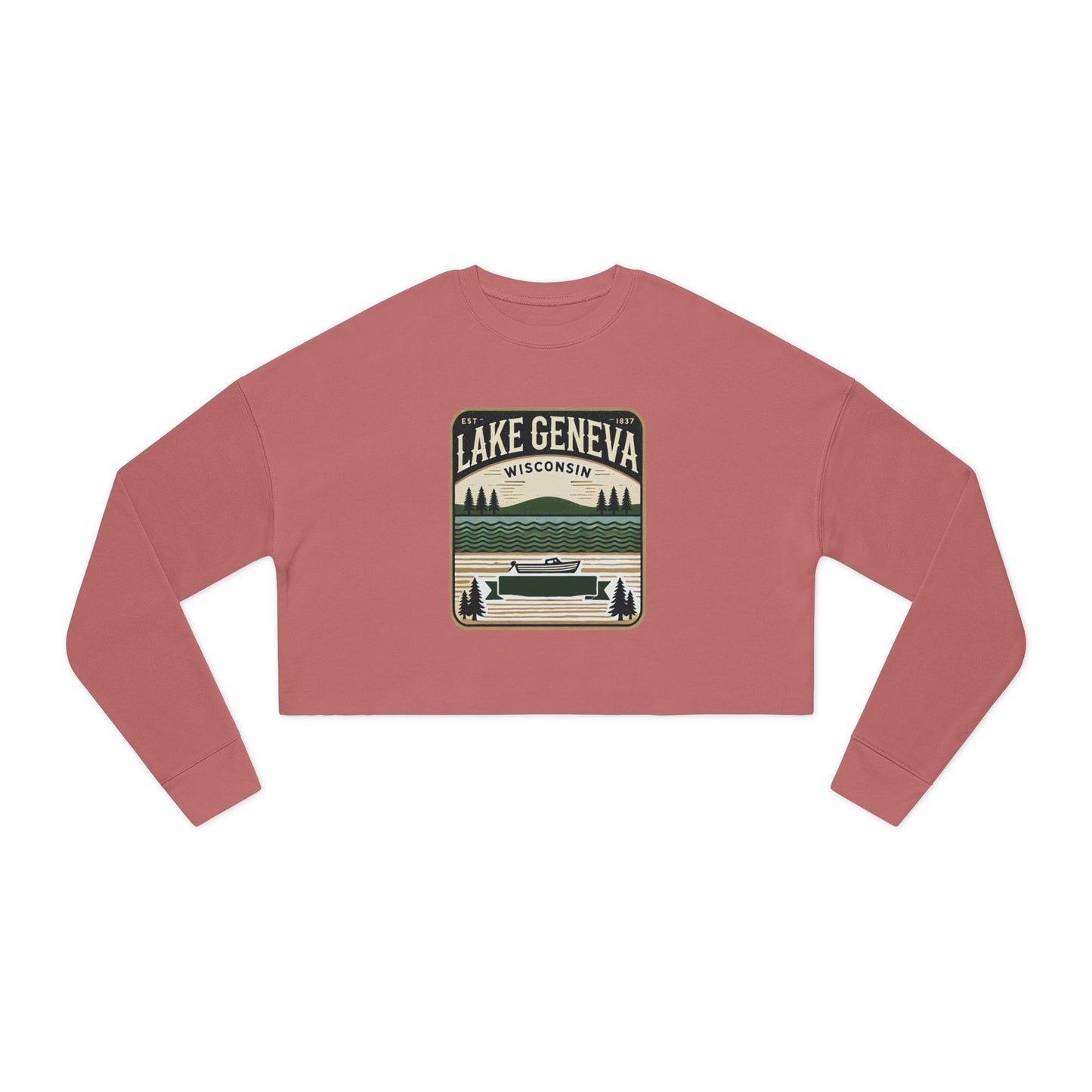 Vintage Lake Geneva Women's Cropped Sweatshirt