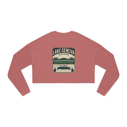 Vintage Lake Geneva Women's Cropped Sweatshirt