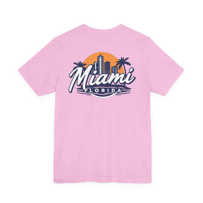 Retro Miami Unisex Jersey Short Sleeve Tee
