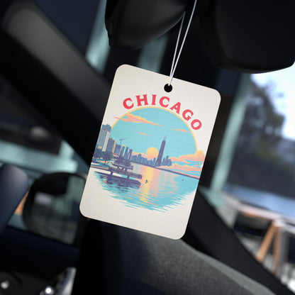 Retro Chicago Car Air Freshener