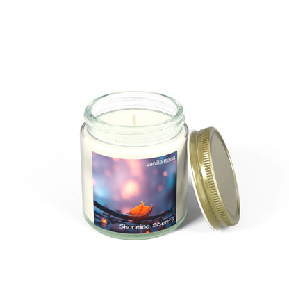 Vanilla Bean Scented Coconut Apricot Wax Candle