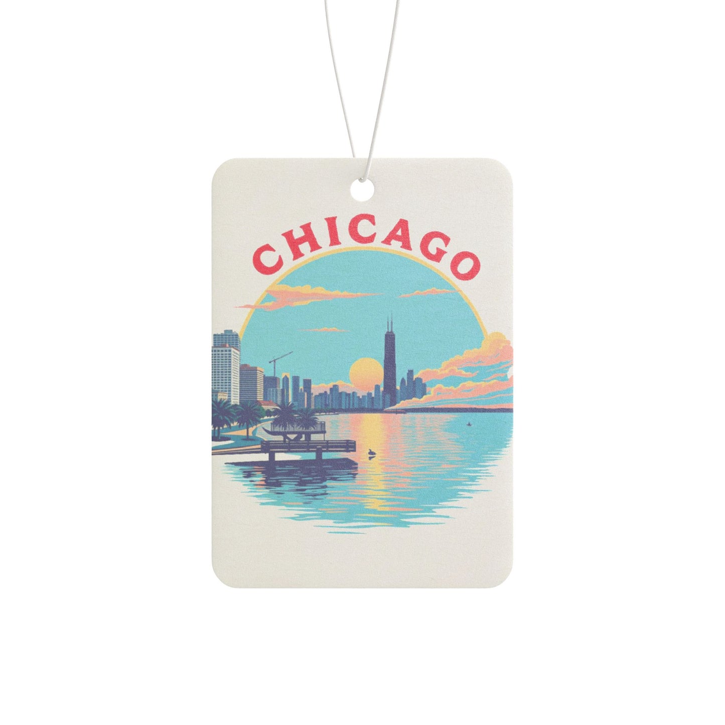 Retro Chicago Car Air Freshener