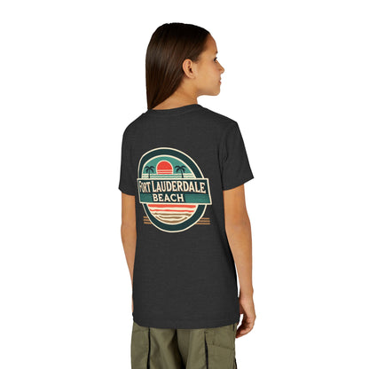 Vintage Fort Lauderdale Unisex Youth Short Sleeve Tee