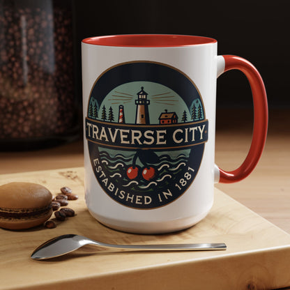 Vintage Traverse City Accent Coffee Mug