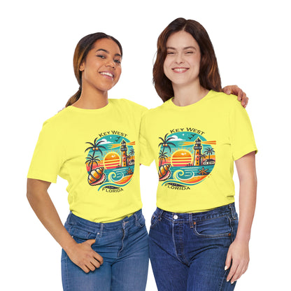 Vibrant Key West Jersey Short Sleeve Tee