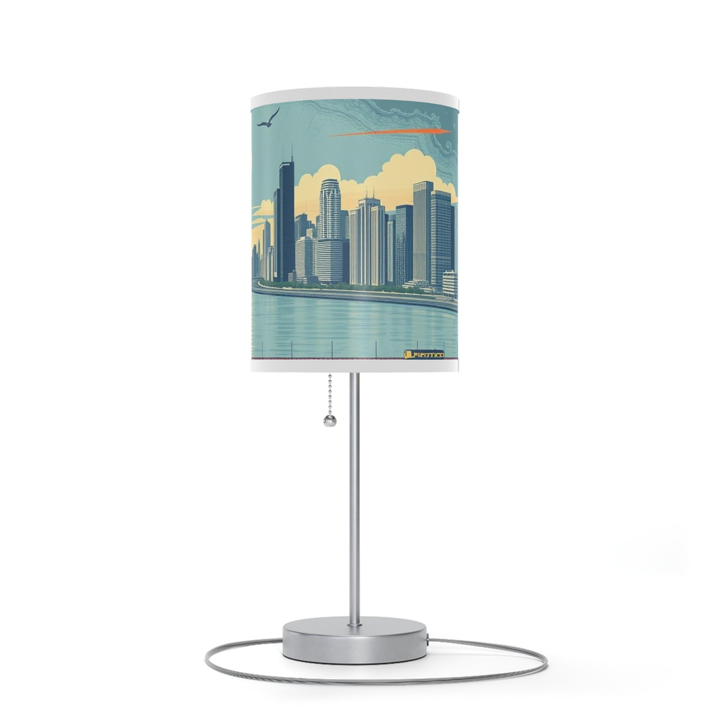 Retro Chicago Skyline Lamp on a Stand