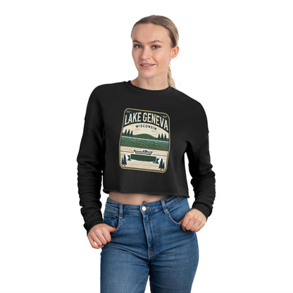 Vintage Lake Geneva Women's Cropped Sweatshirt