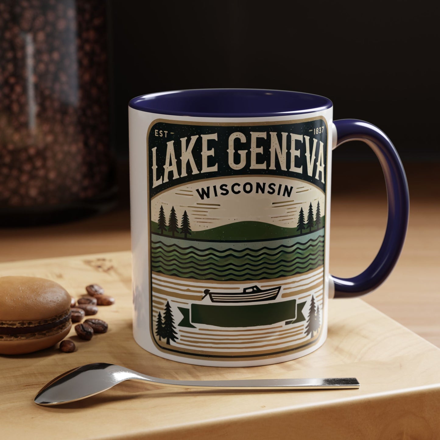 Vintage Lake Geneva Accent Coffee Mug