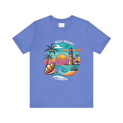 Vibrant Key West Jersey Short Sleeve Tee