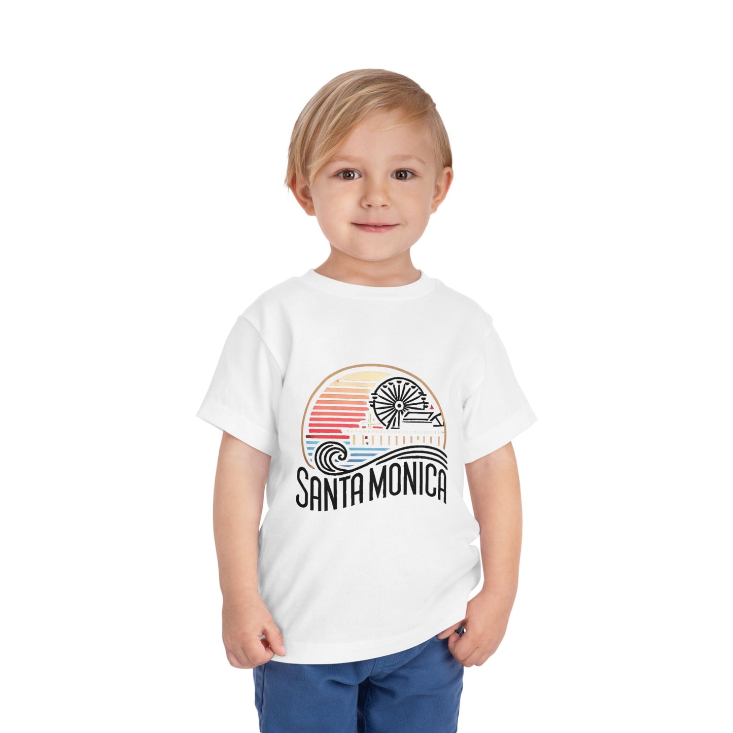 Vibrant Santa Monica Toddler Short Sleeve Tee