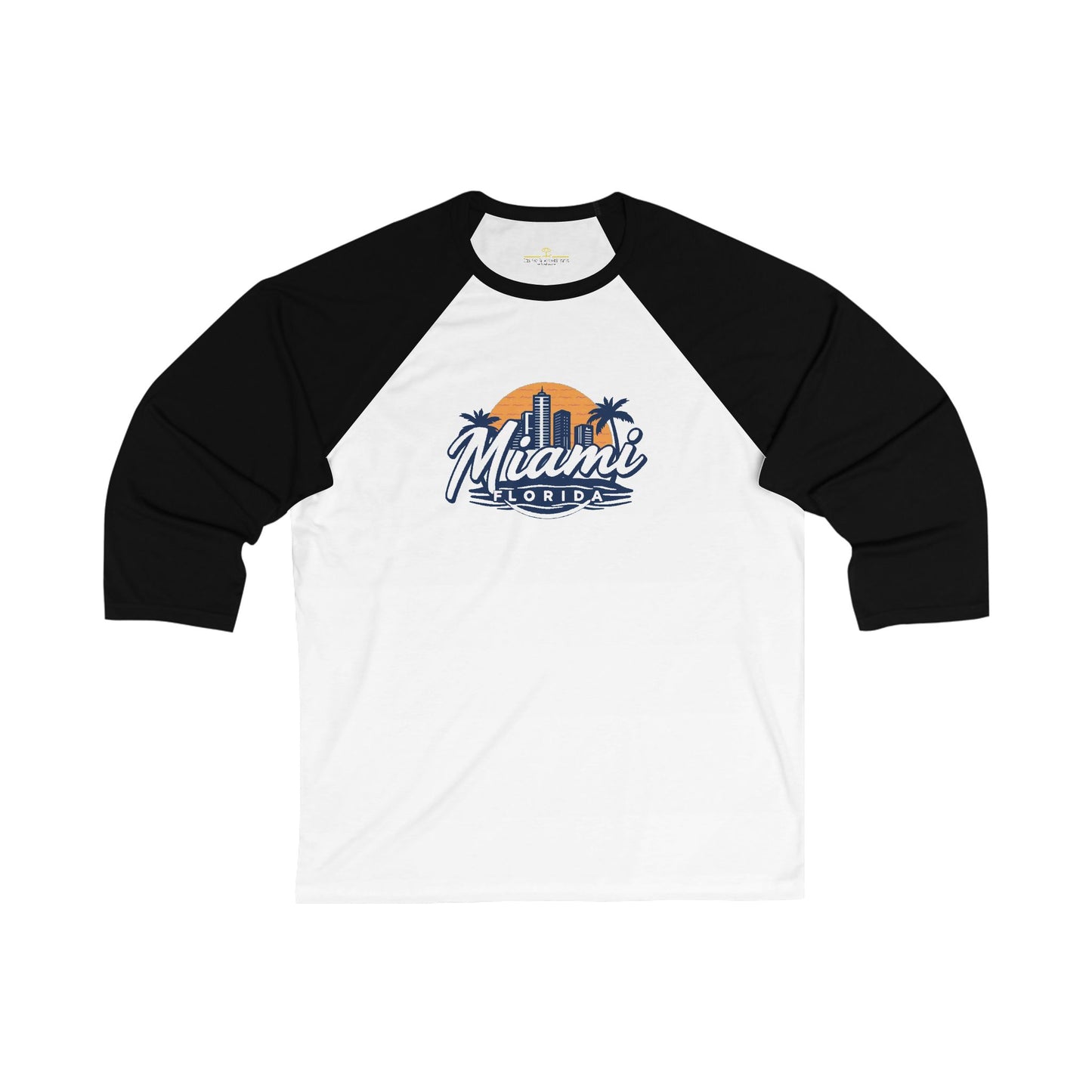 Retro Miami Men's 3/4 Sleeve Baseball Tee