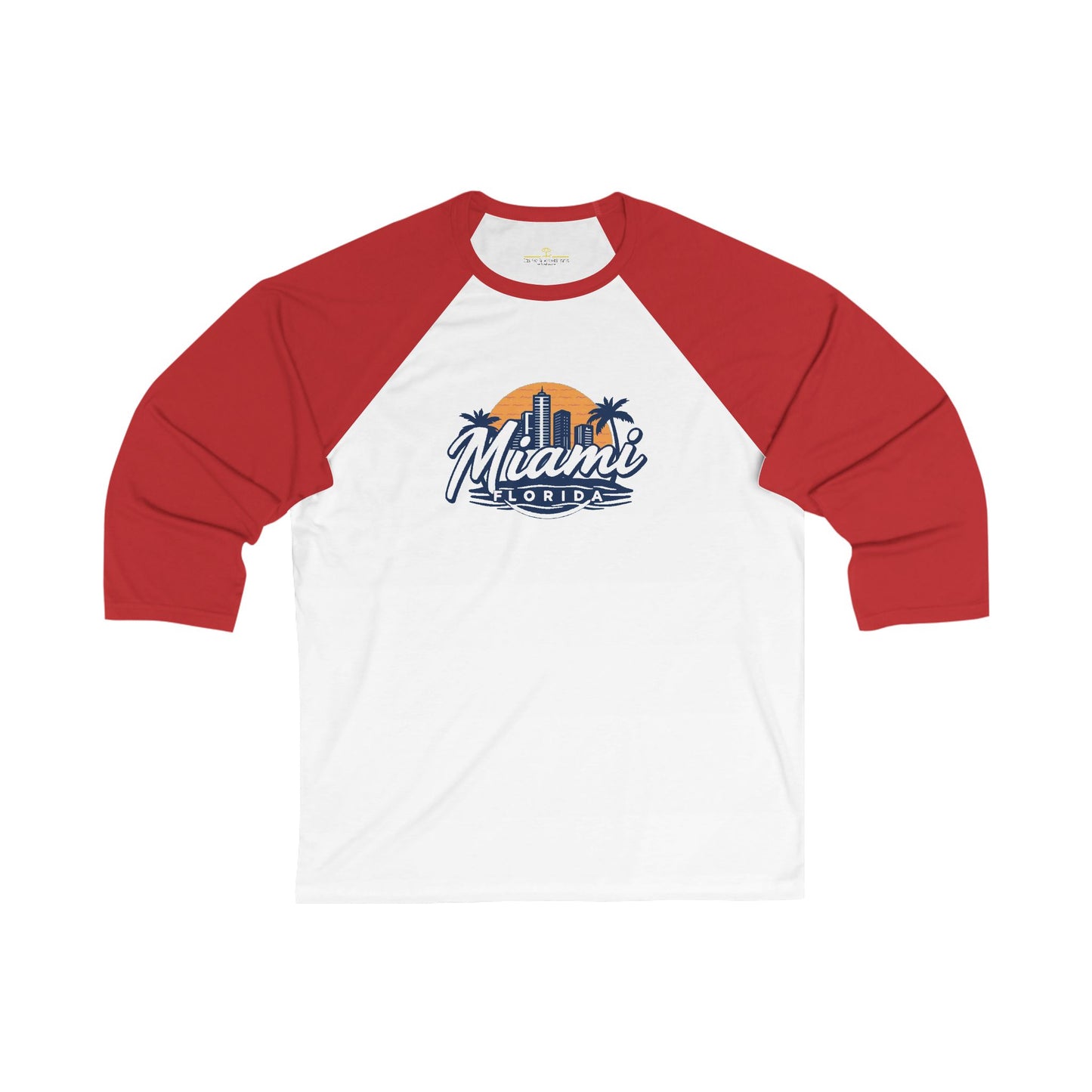 Retro Miami Men's 3/4 Sleeve Baseball Tee