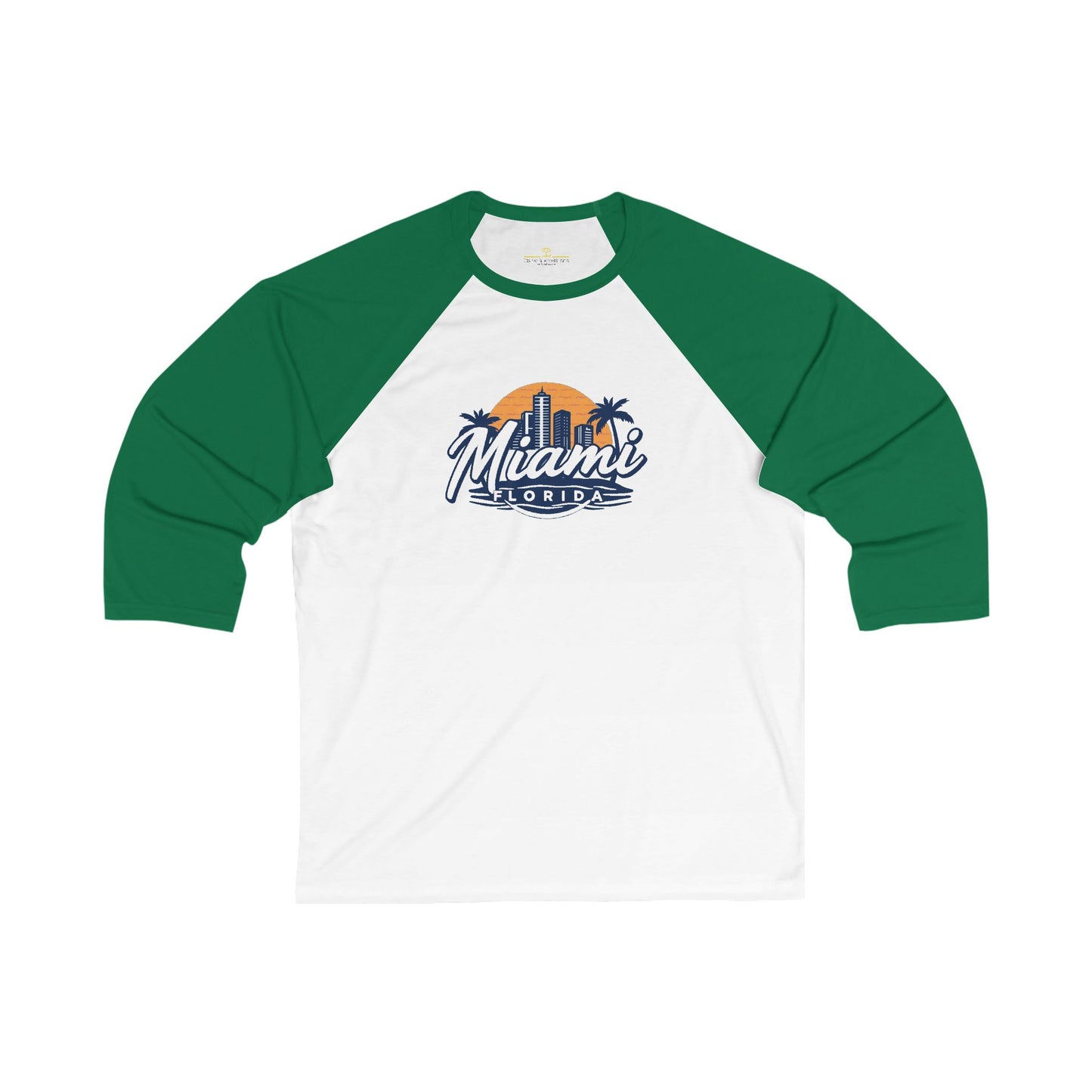 Retro Miami Men's 3/4 Sleeve Baseball Tee