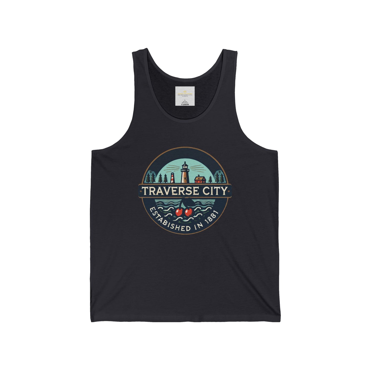 Vintage Traverse City Unisex Jersey Tank