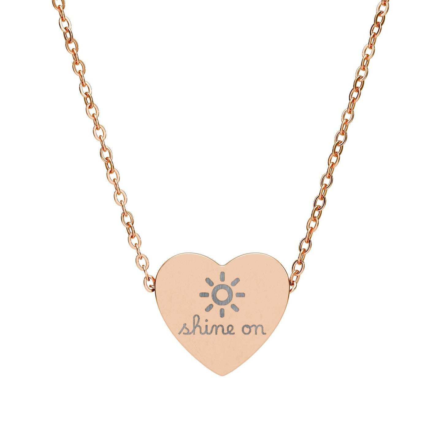 Shine On — Engraved Heart Necklace