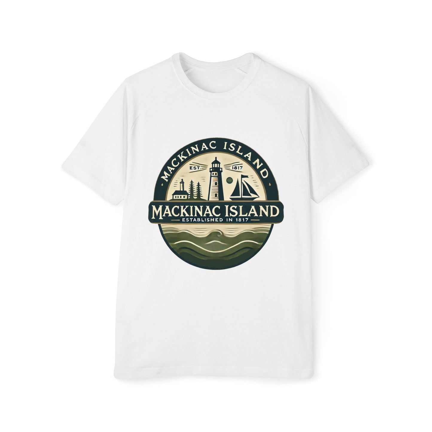 Vintage Mackinac Island Men's Raglan T-Shirt