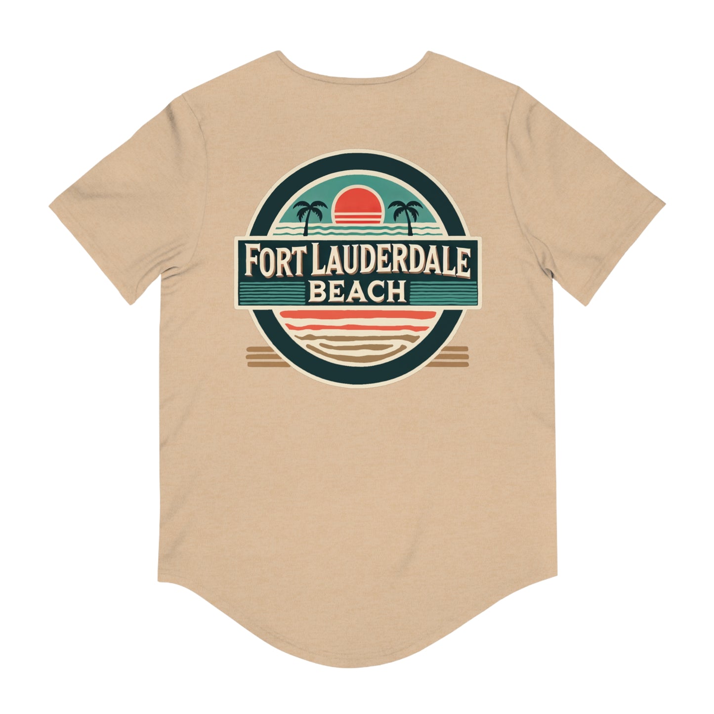 Vintage Fort Lauderdale Men's Jersey Curved Hem Tee