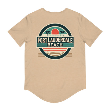 Vintage Fort Lauderdale Men's Jersey Curved Hem Tee